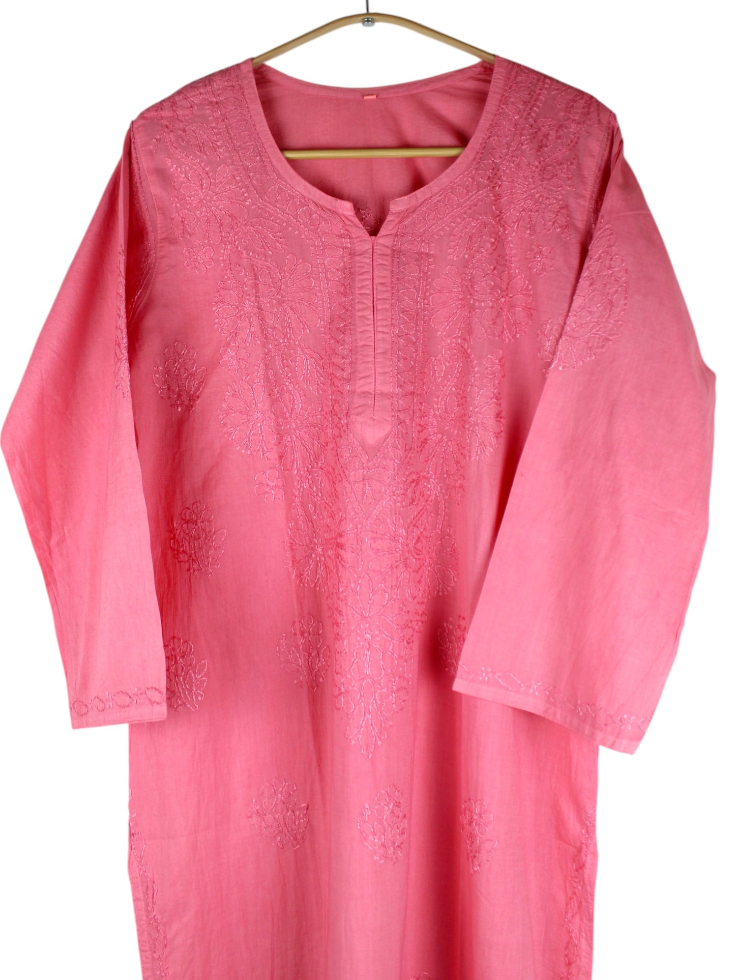 SAFA ROSE PINK COTTON LONG KURTA