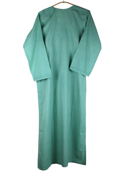 SAFA SEA GREEN COTTON LONG KURTA