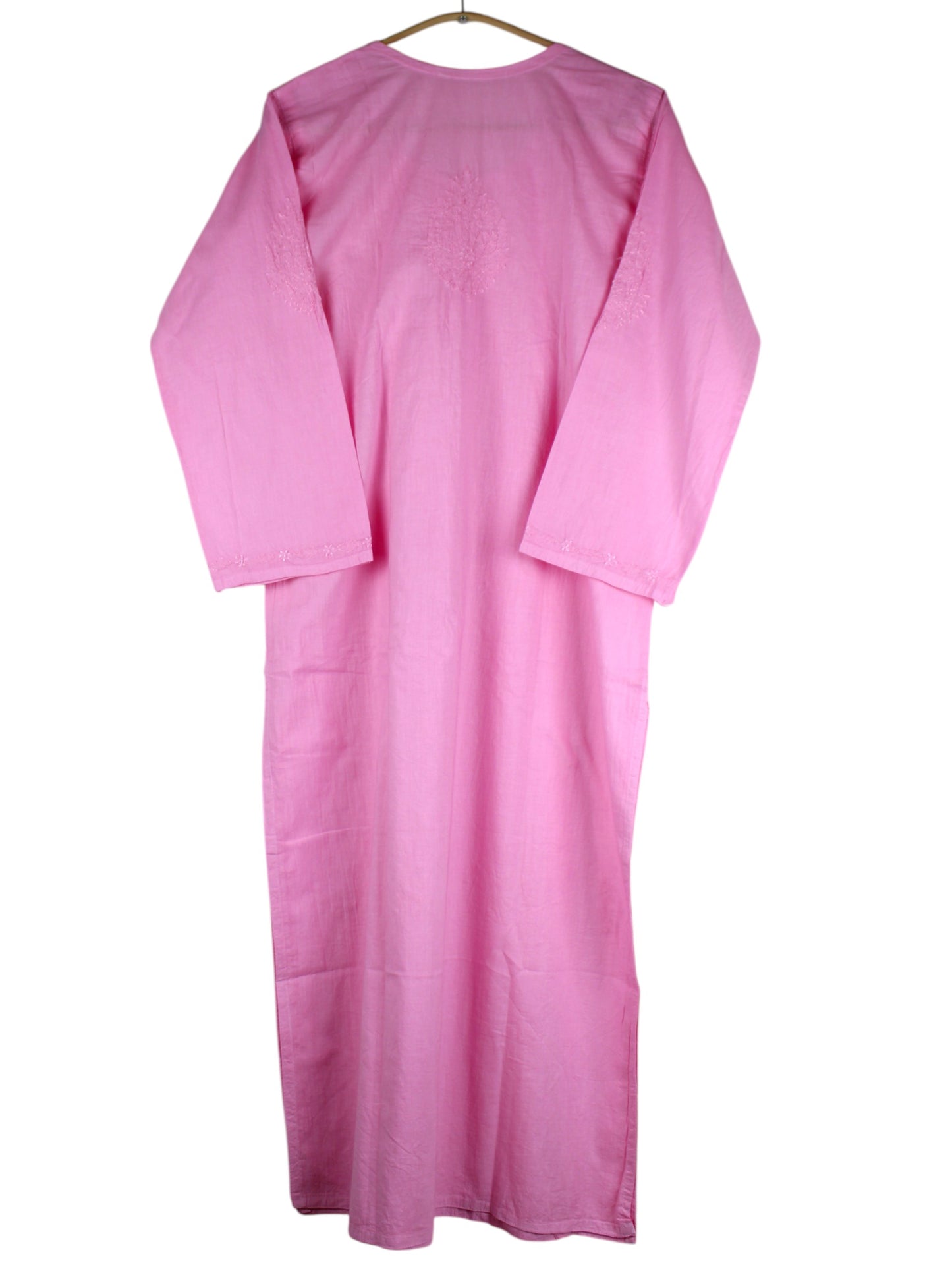 SAFA PINK COTTON LONG KURTA