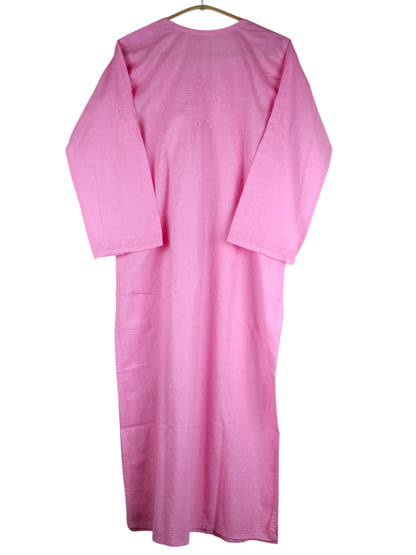 SAFA PINK COTTON LONG KURTA