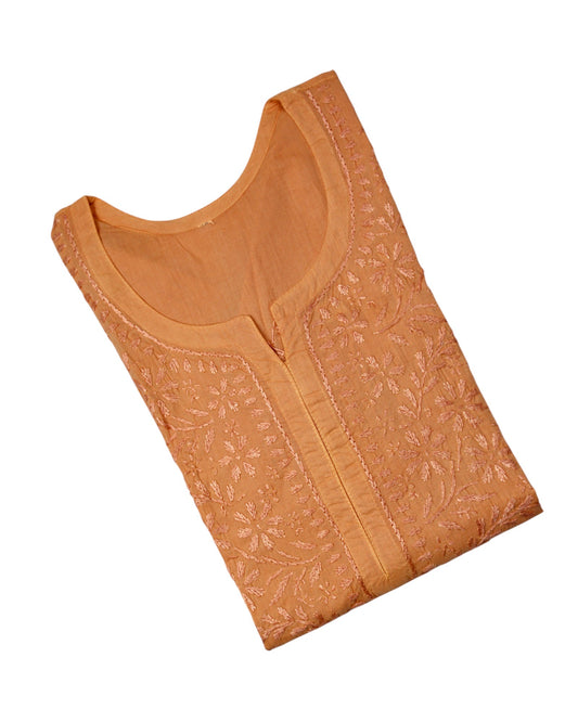 KIRAN APRICOT SHADE COTTON LONG KURTA