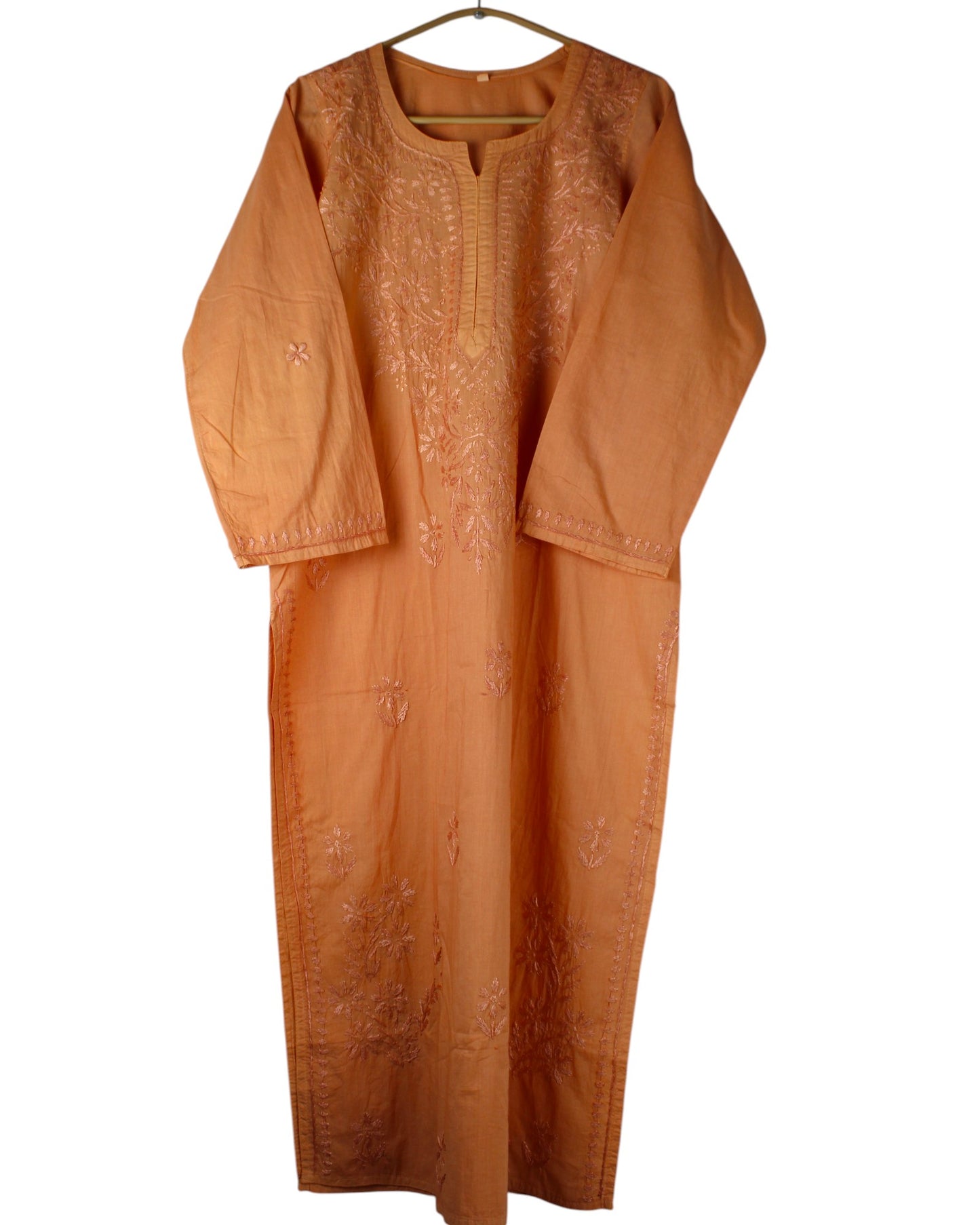 KIRAN APRICOT SHADE COTTON LONG KURTA