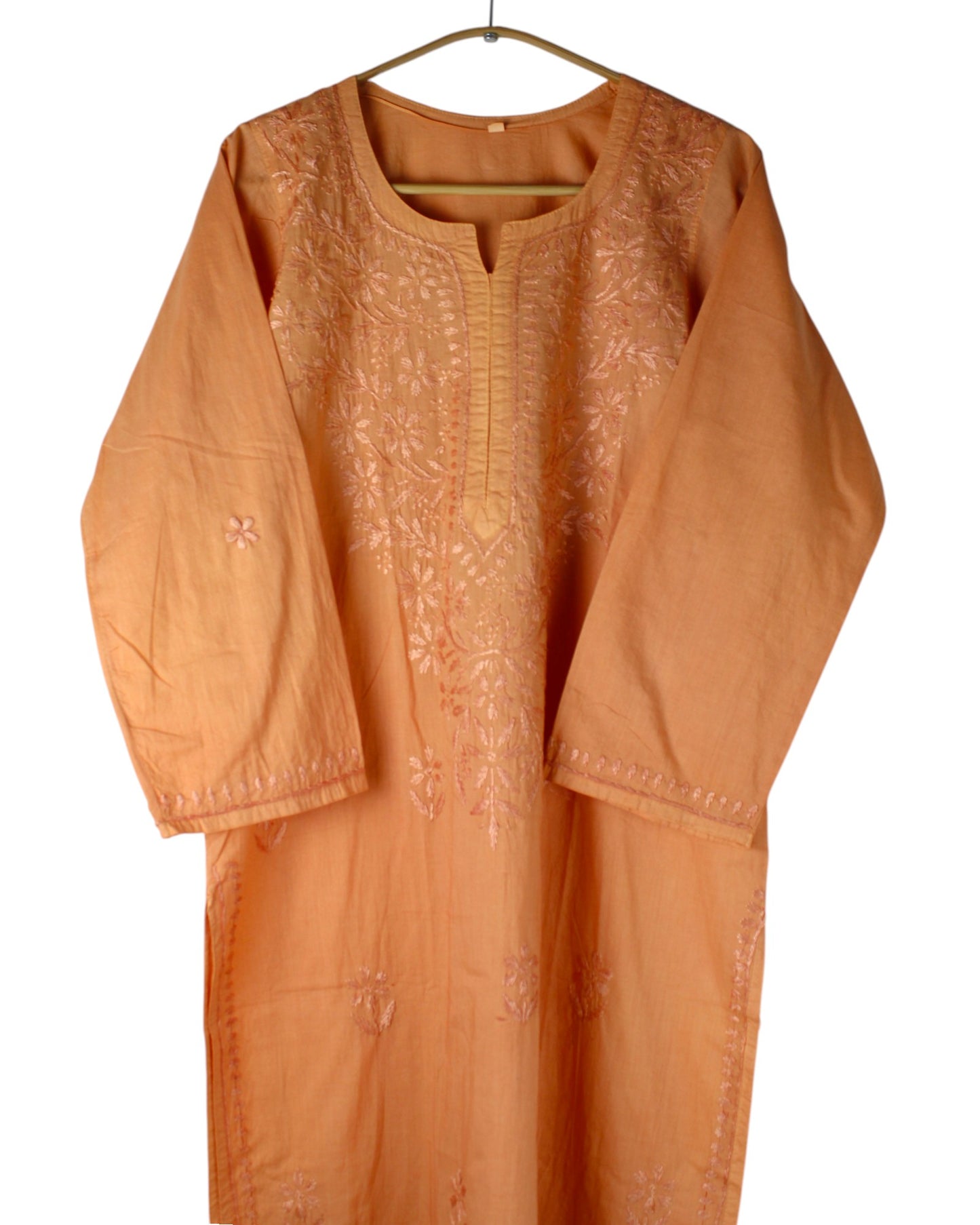 KIRAN APRICOT SHADE COTTON LONG KURTA