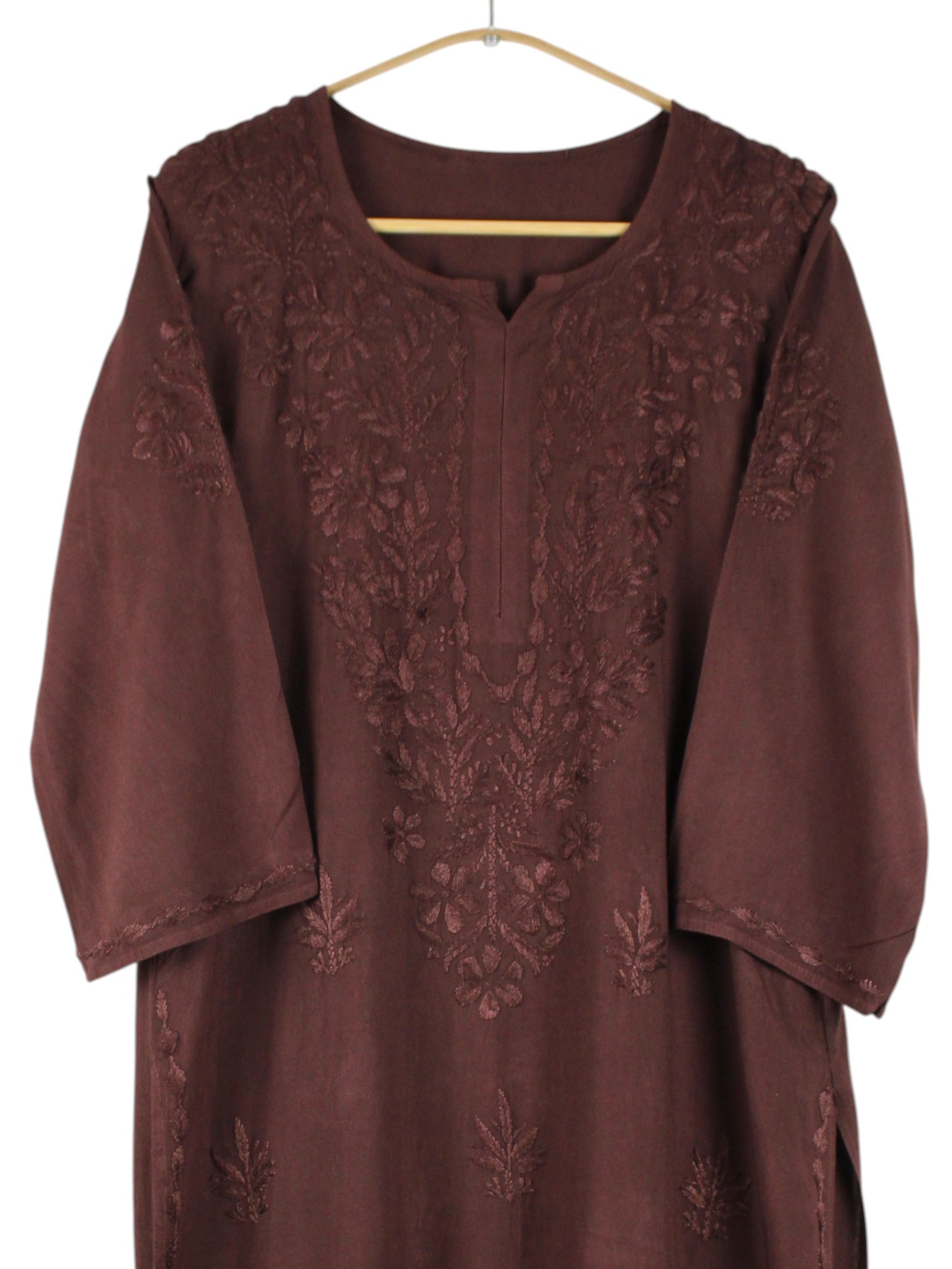 ROOH CHOCOLATE BROWN RAYON KURTA SET