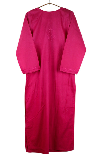 KIRAN RANI PINK COTTON LONG KURTA