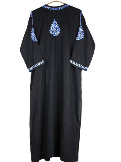 RIYA BLACK & POWDER BLUE RAYON KURTA SET