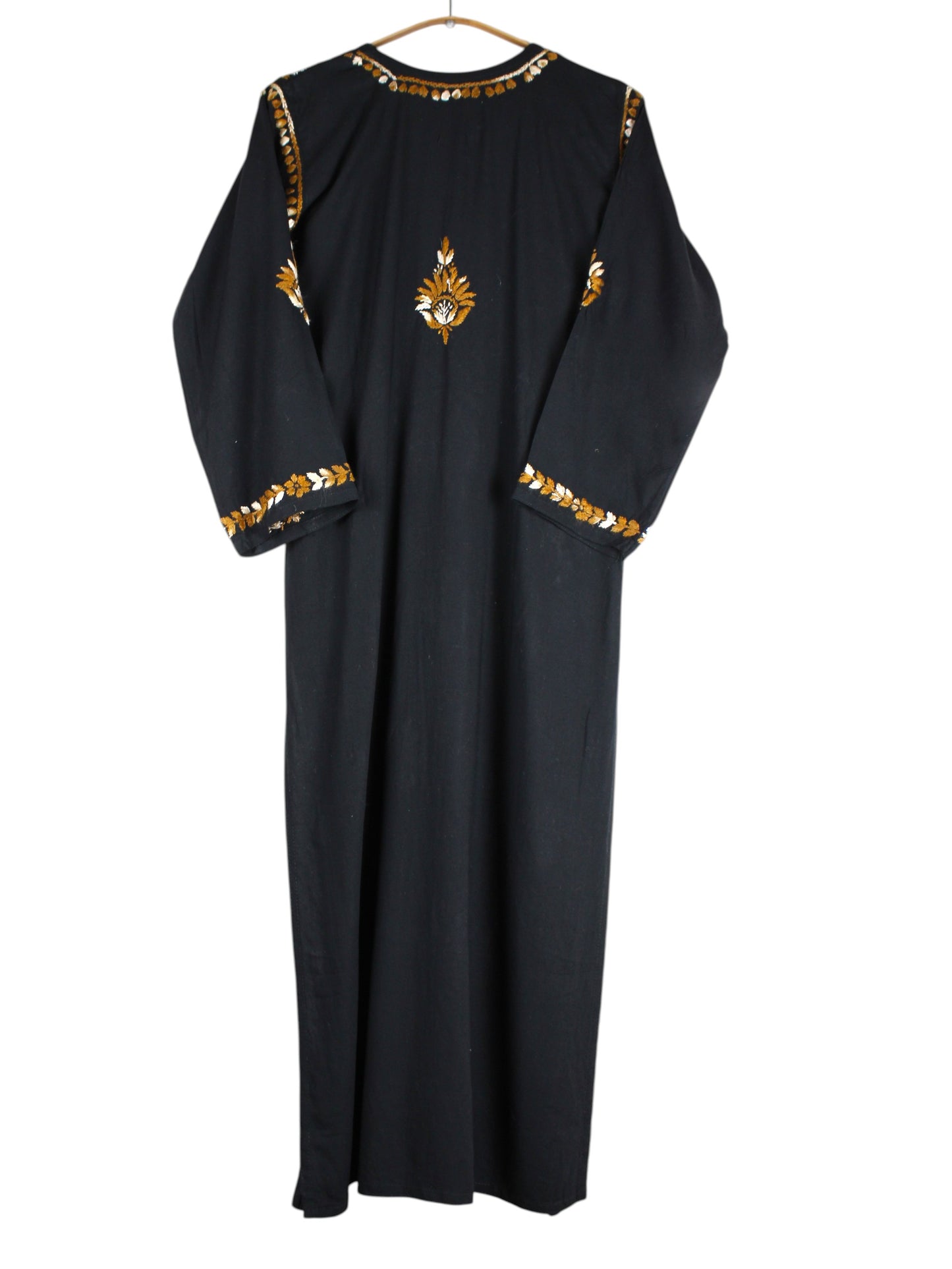 RIVYA BLACK & VINTAGE GOLD RAYON KURTA SET