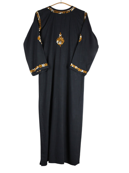 RIVYA BLACK & VINTAGE GOLD RAYON KURTA SET