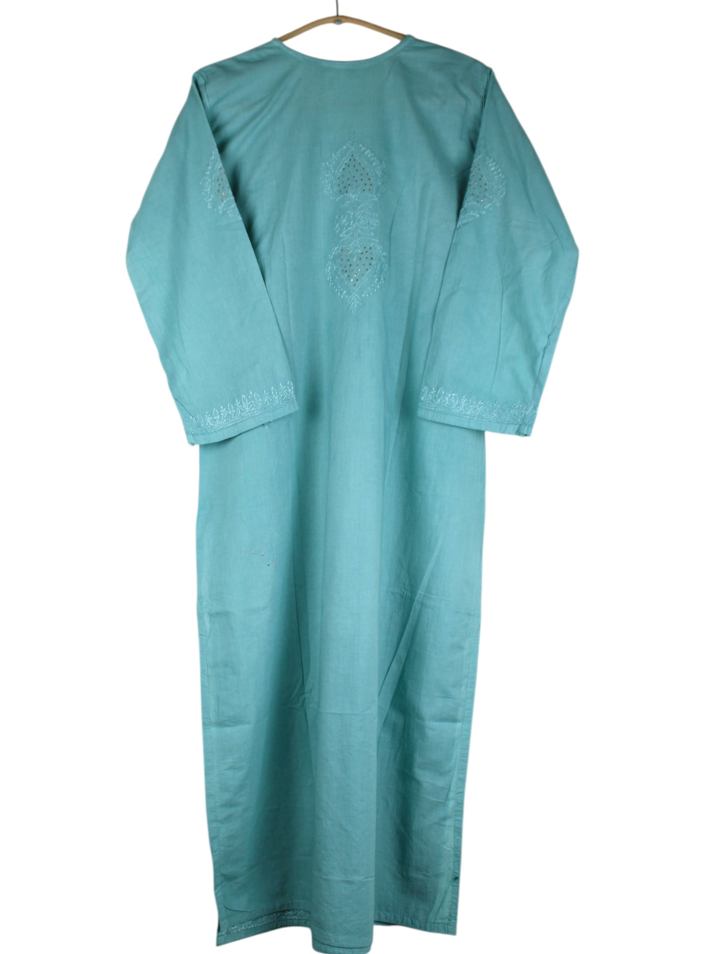 HALA SEA GREEN ANGRAKHA COTTON LONG KURTA