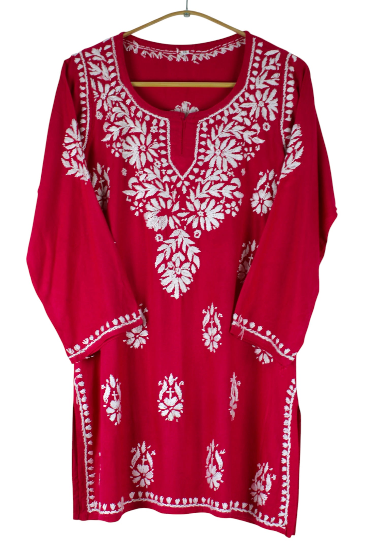 AMAYA RANI PINK RAYON SHORT KURTA