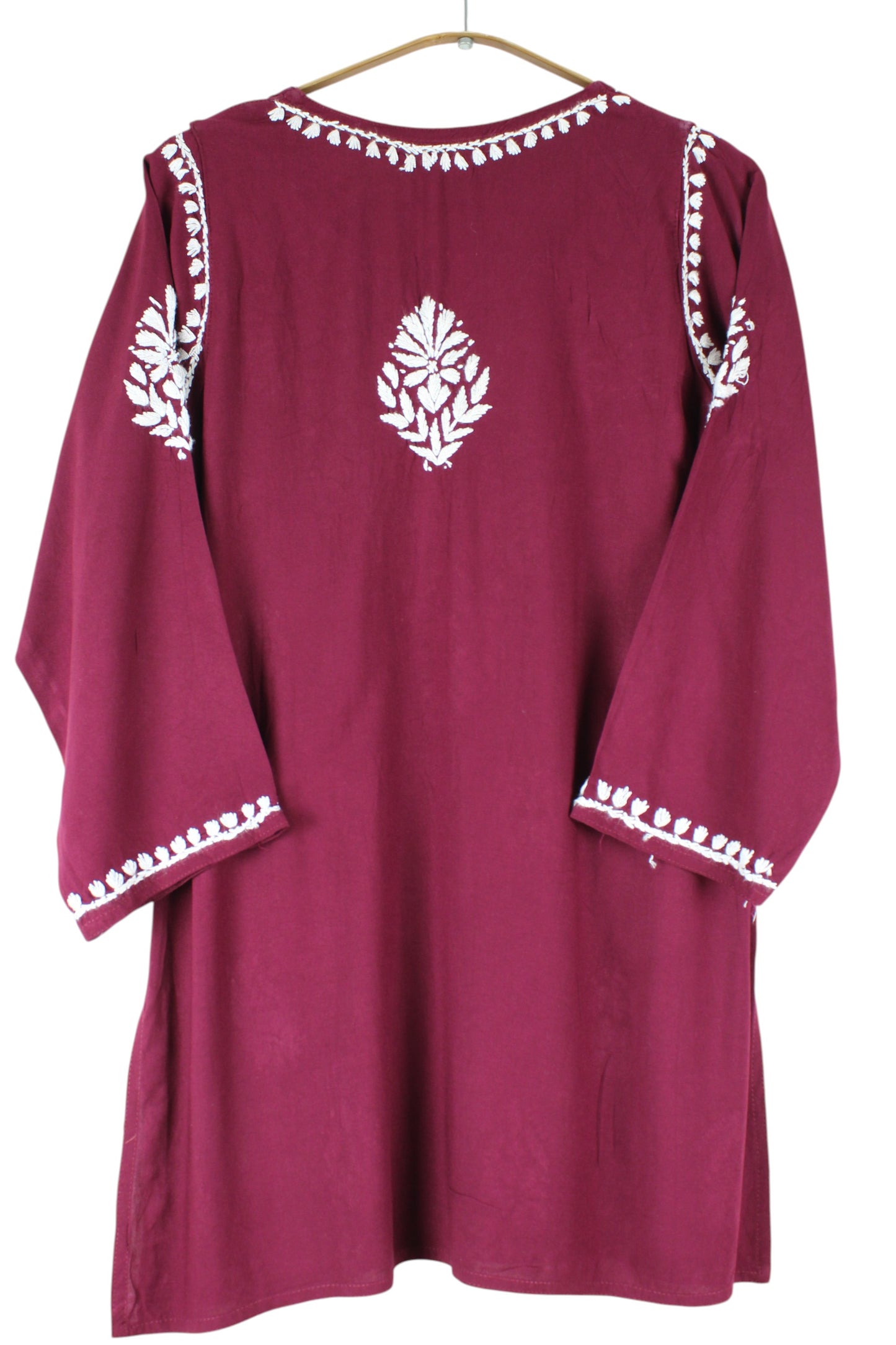 AMAYA BURGUNDY RAYON SHORT KURTA