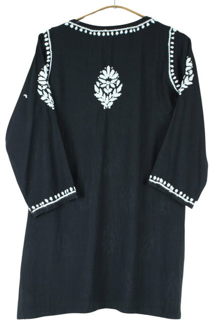 AMAYA BLACK RAYON SHORT KURTA