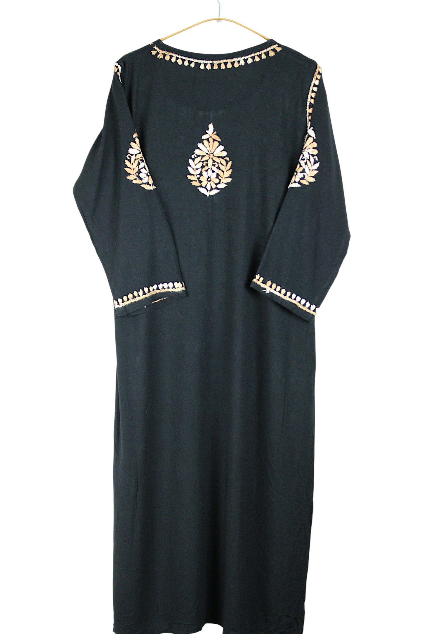 RIYA BLACK & PEACH RAYON KURTA SET