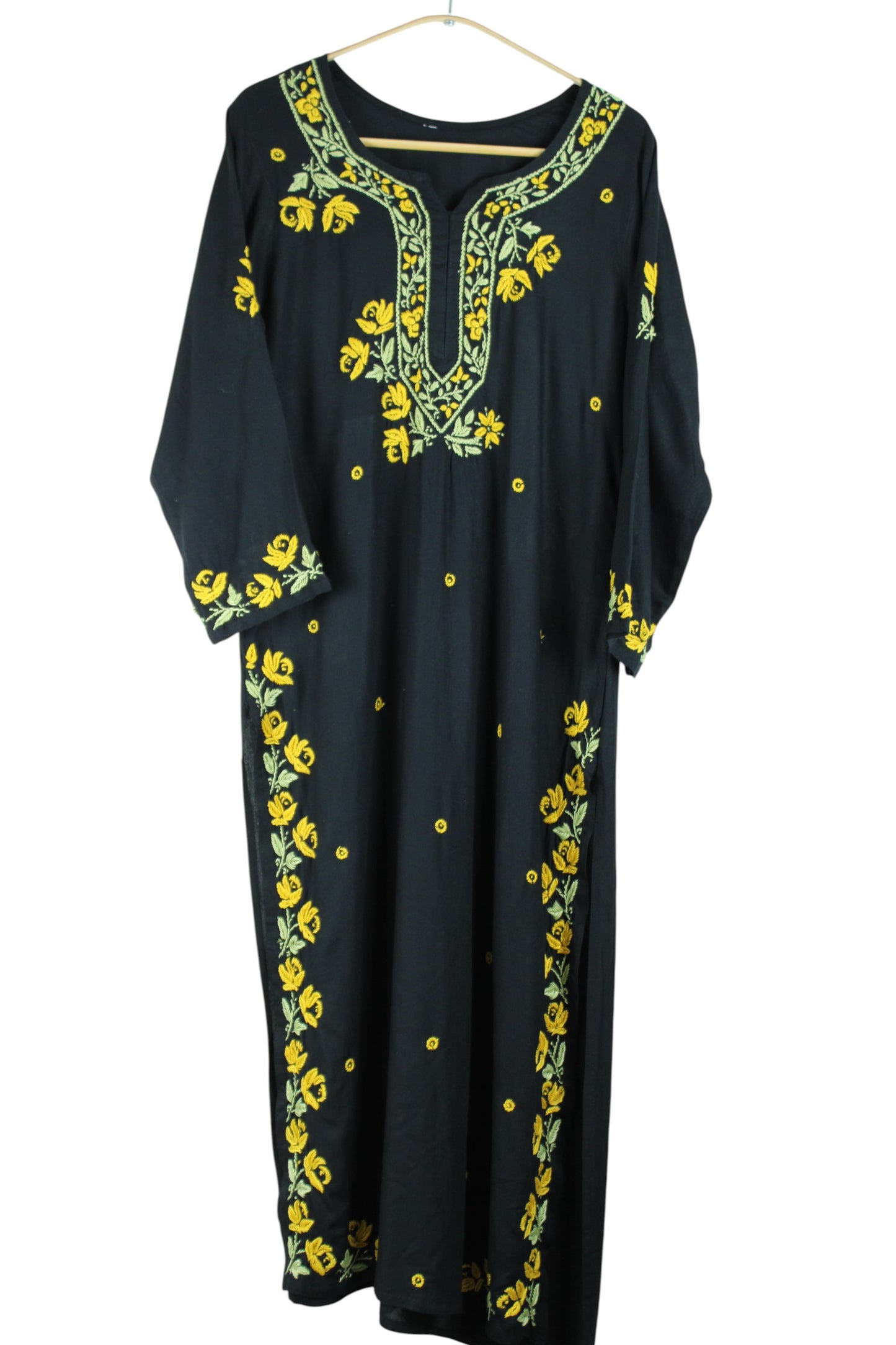 SELINA BLACK & YELLOW PREMIUM KURTA SET