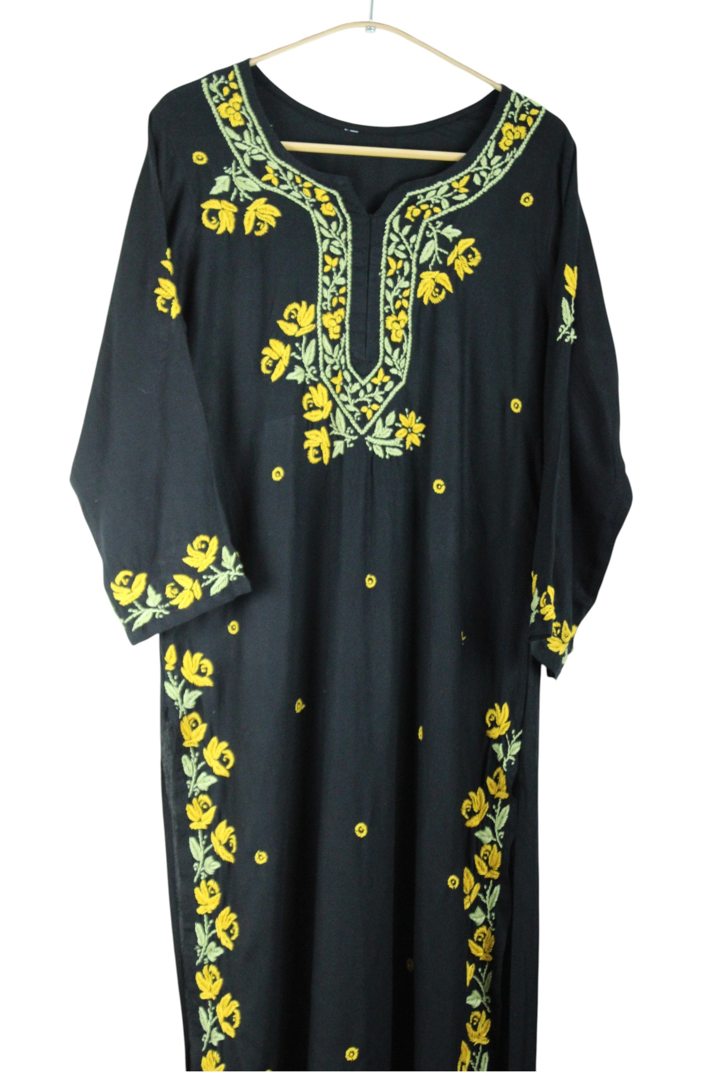 SELINA BLACK & YELLOW PREMIUM KURTA SET