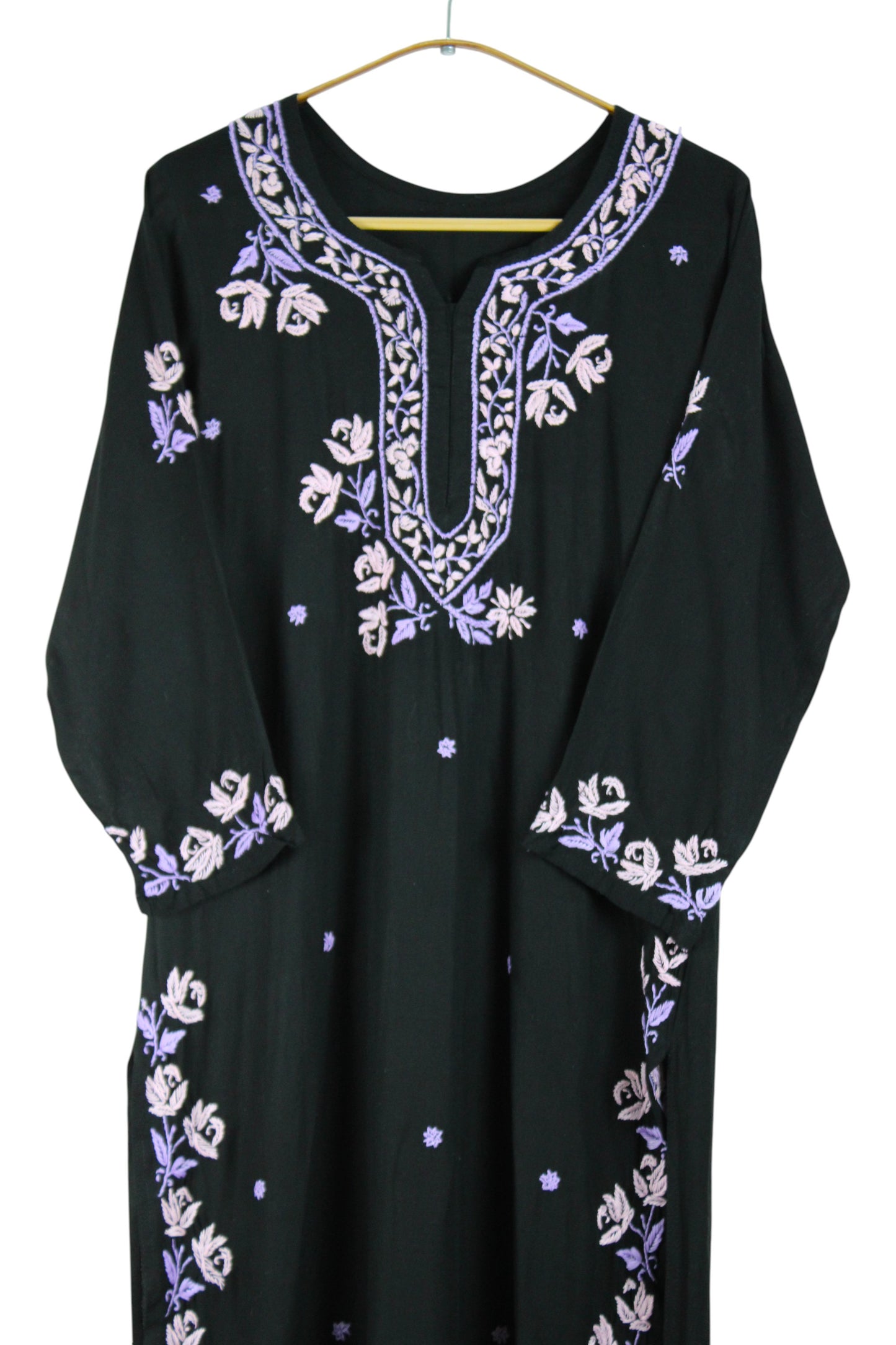 SELINA BLACK & LAVENDER PREMIUM KURTA SET