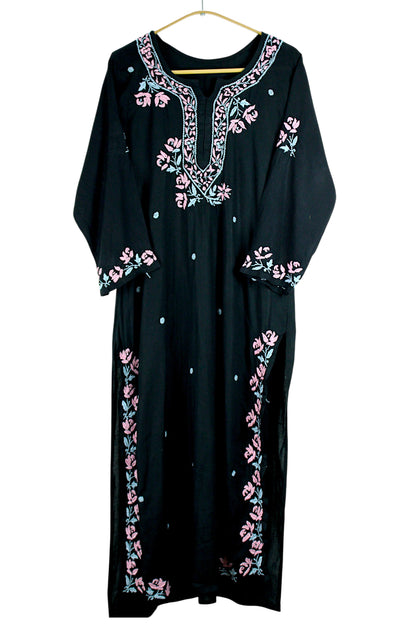 SELINA BLACK & BABY PINK PREMIUM KURTA SET