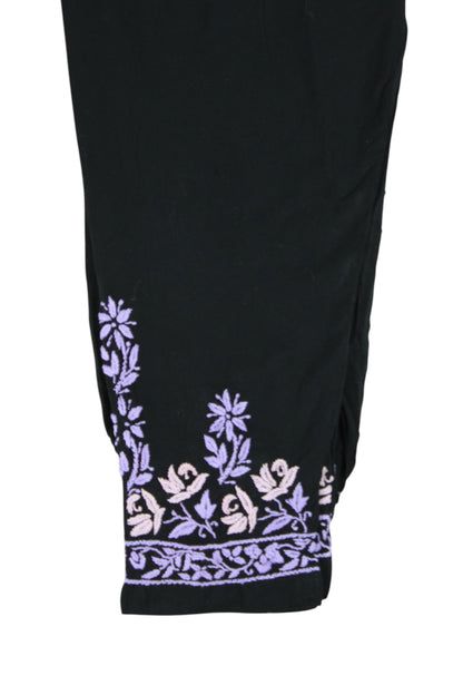 SELINA BLACK & LAVENDER PREMIUM KURTA SET
