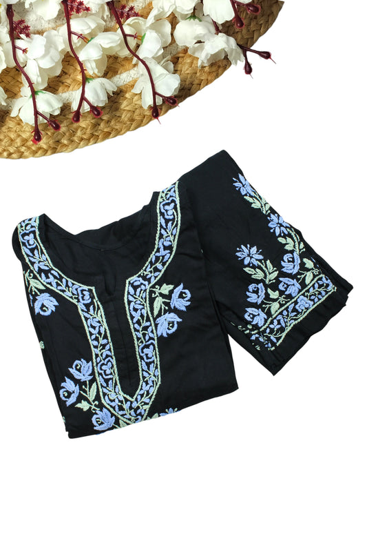 SELINA BLACK & BLUE PREMIUM KURTA SET