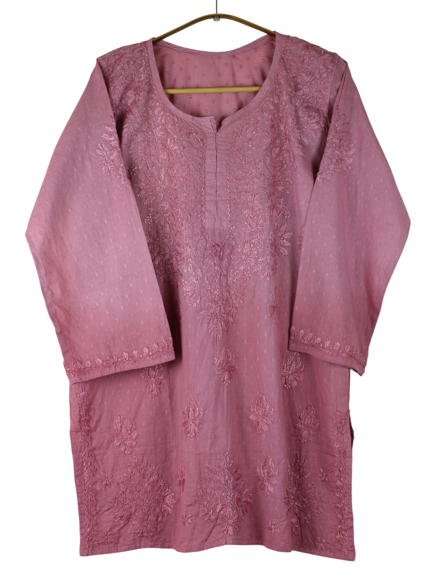 RUBINA MAUVE DOBBY COTTON OMBRE SHORT KURTA