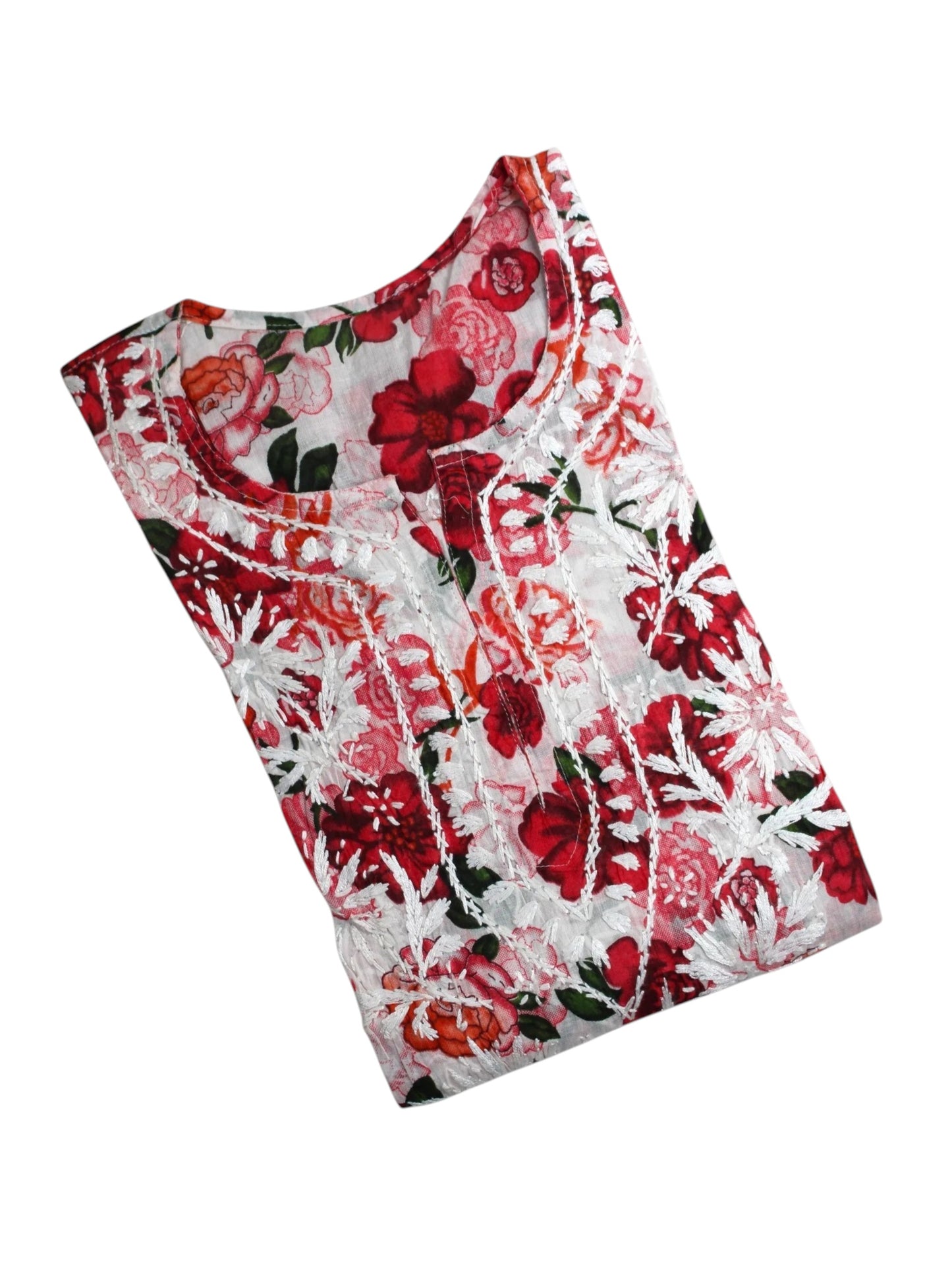 AMEERA PINK MULMUL PRINTED LONG KURTA
