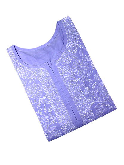 IRA LAVENDER VOILE COTTON LONG KURTA
