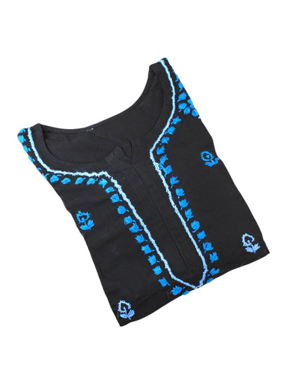 SAFIYA BLACK & BLUE MODAL LONG KURTA