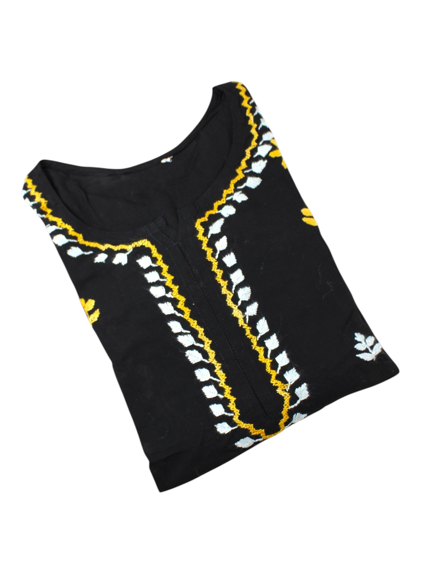 SAFIYA BLACK & YELLOW MODAL LONG KURTA