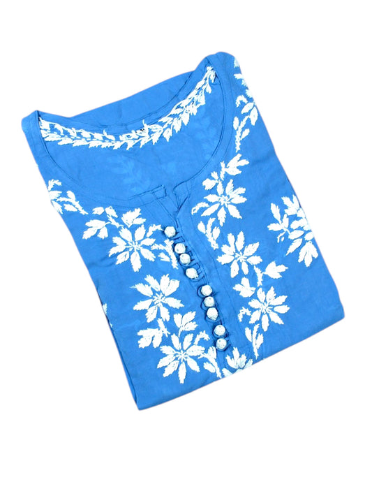 ELIZA BRIGHT BLUE MODAL LONG KURTA
