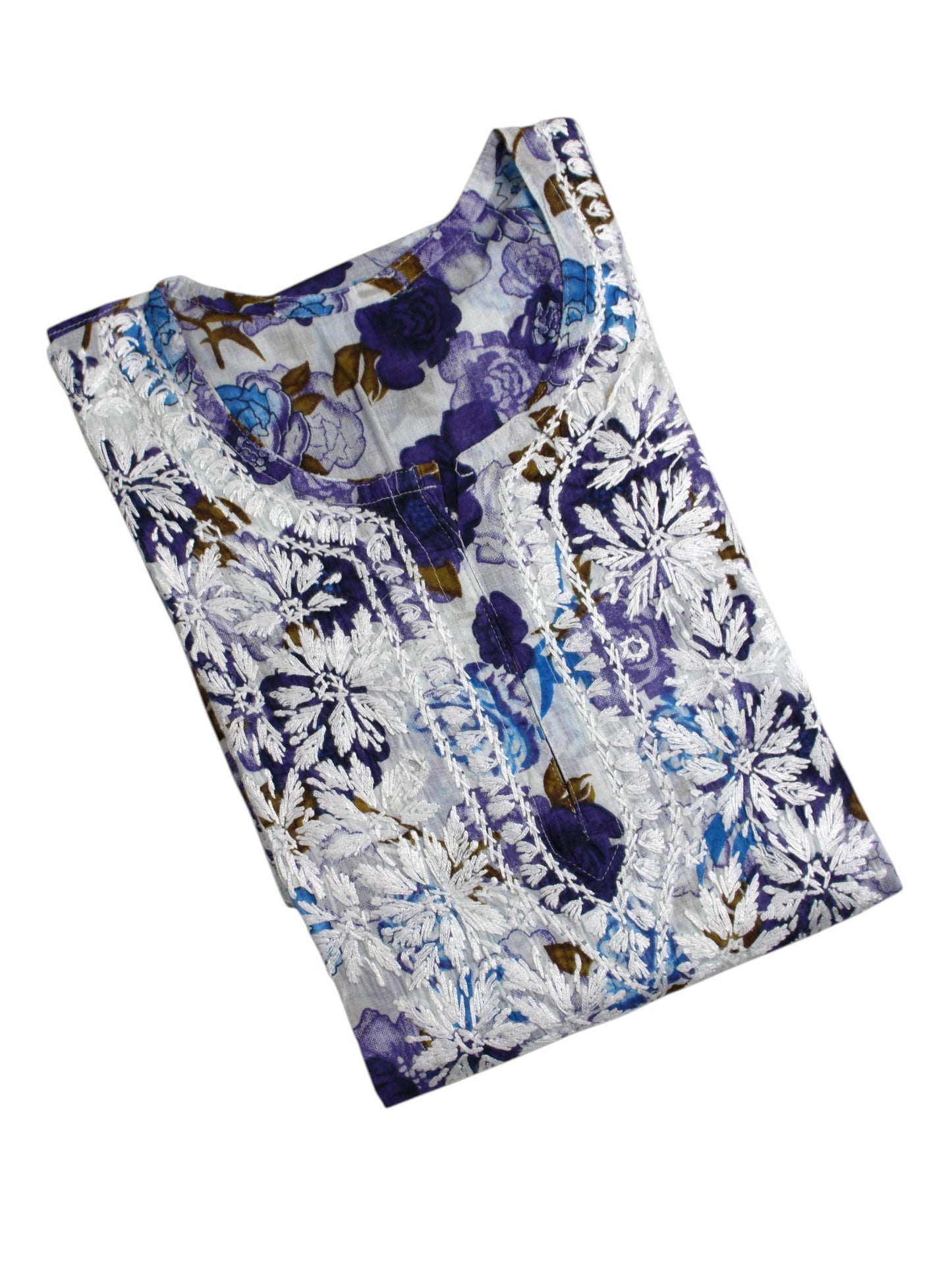 AMEERA PURPLE MULMUL PRINTED LONG KURTA