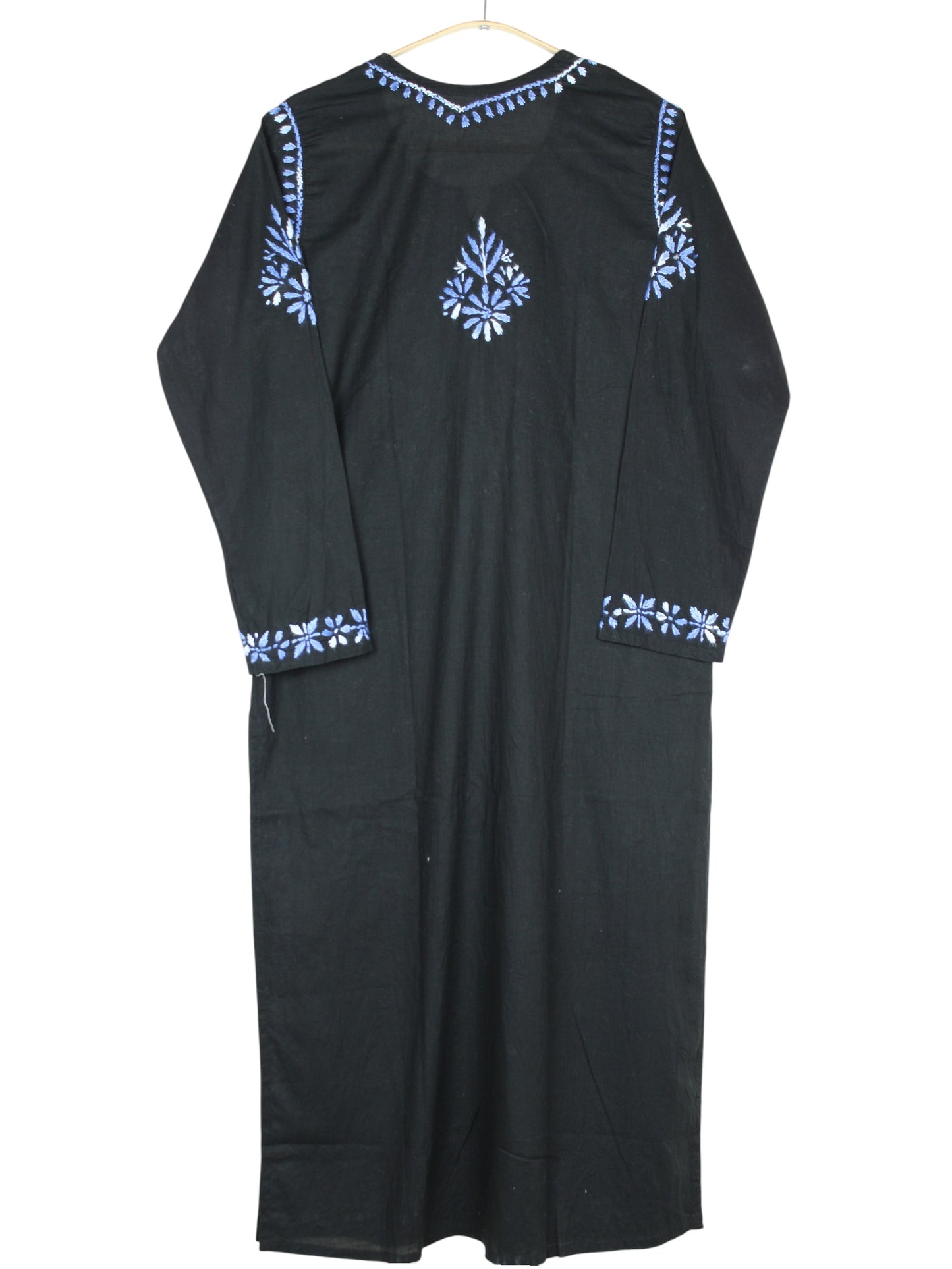 MIRA COTTON LONG KURTA - BLACK & BLUE