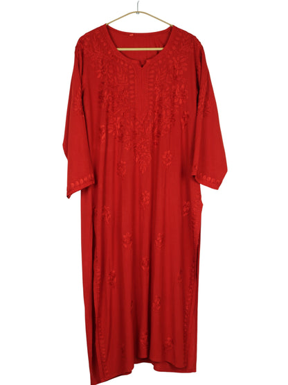 MEHEK MAROON OMBRE RAYON LONG KURTA