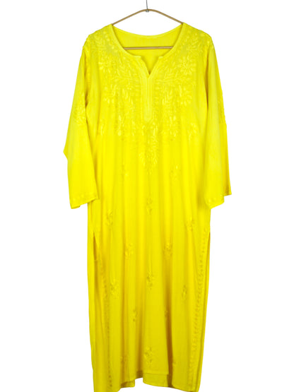 MEHEK YELLOW RAYON LONG KURTA