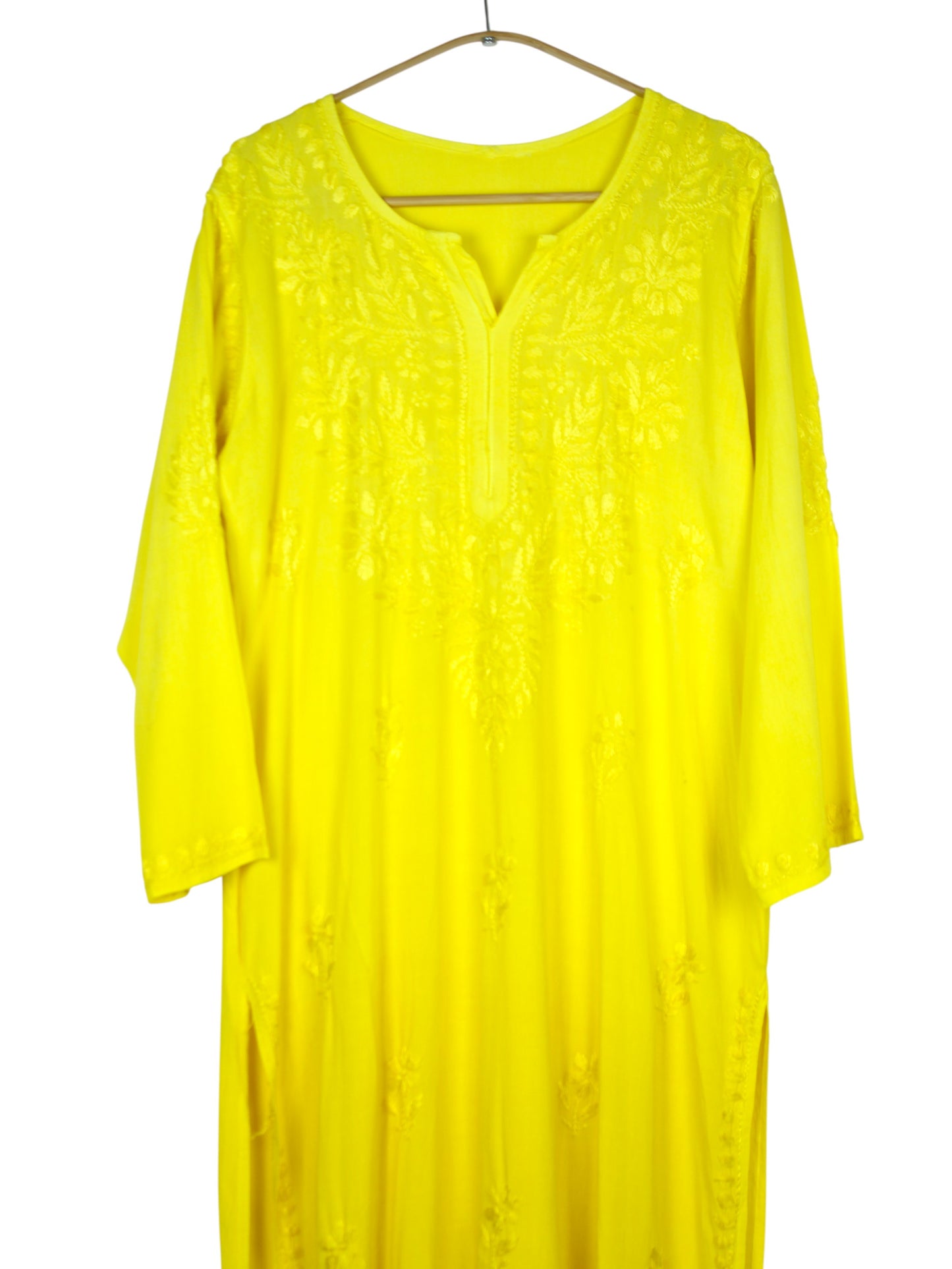MEHEK YELLOW RAYON LONG KURTA