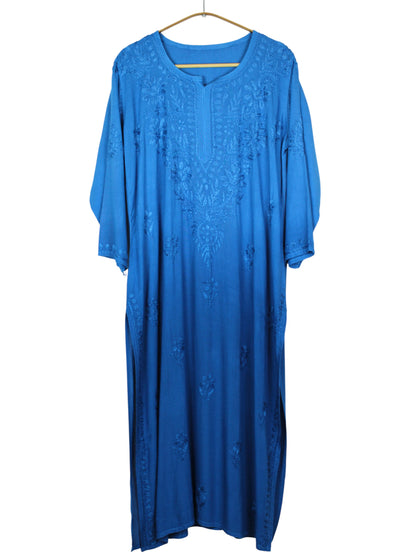 MEHEK BLUE OMBRE RAYON LONG KURTA