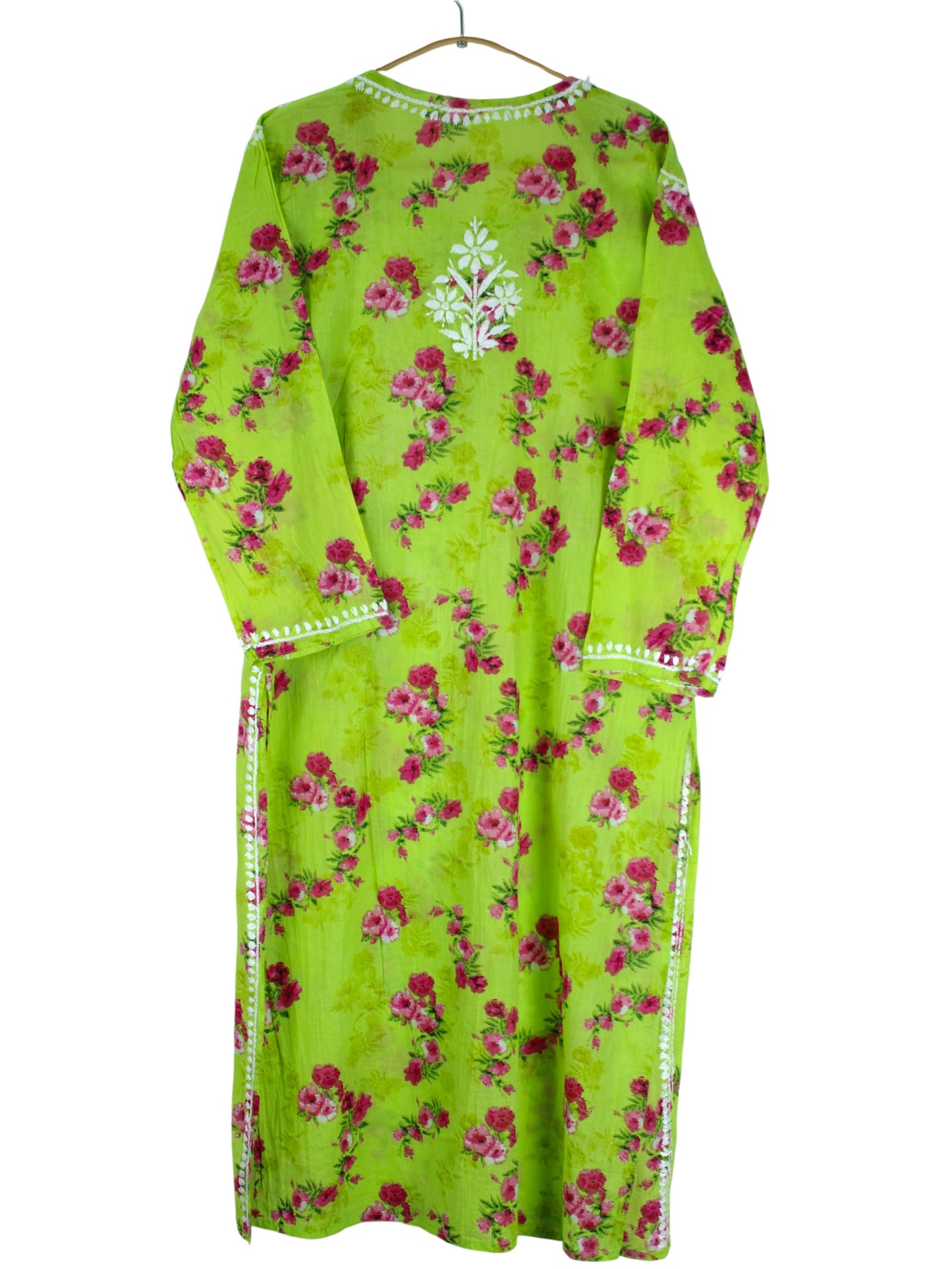 SANIA GREEN LONG MULMUL KURTA