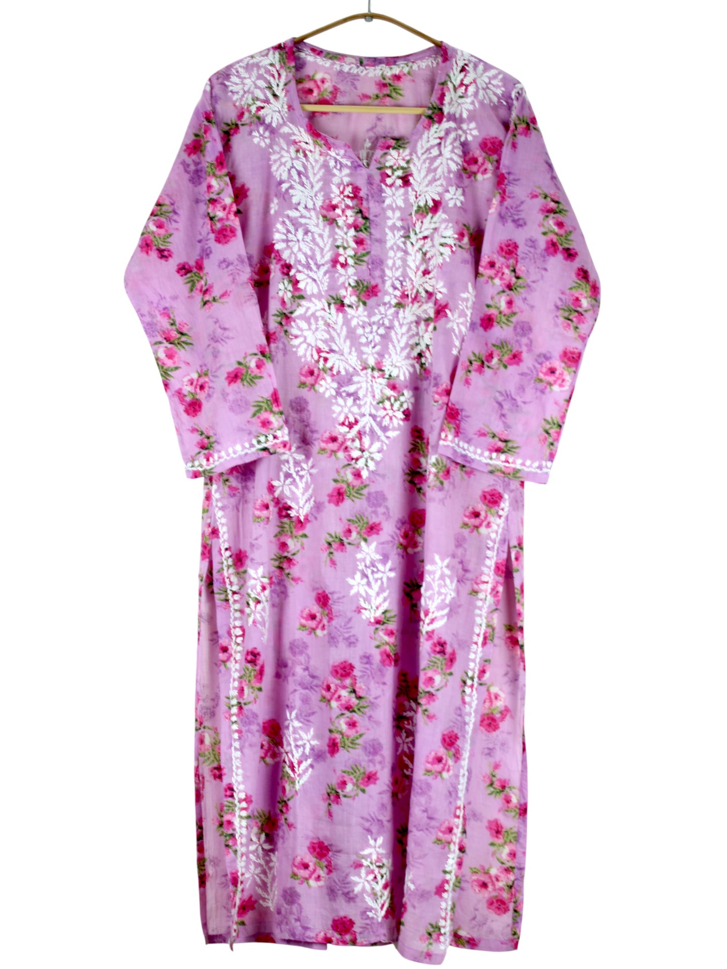 SANIA LAVENDER LONG MULMUL KURTA