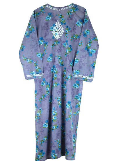 SANIA GREY LONG MULMUL KURTA