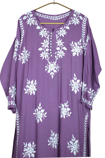 ELIZA MAUVE MODAL LONG KURTA