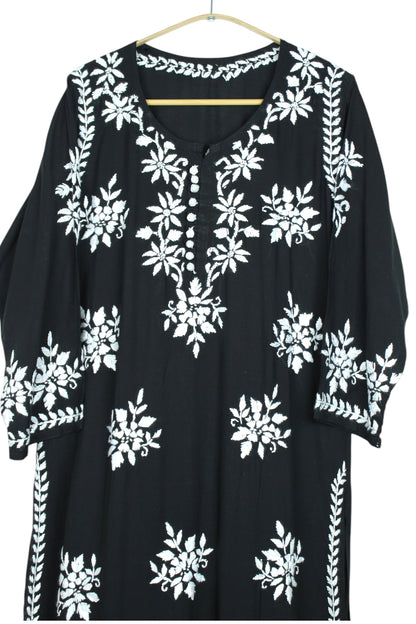 ELIZA BLACK MODAL LONG KURTA