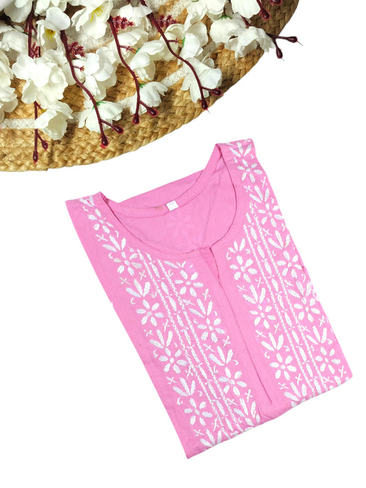 ZAINAB BABY PINK COTTON LONG KURTA