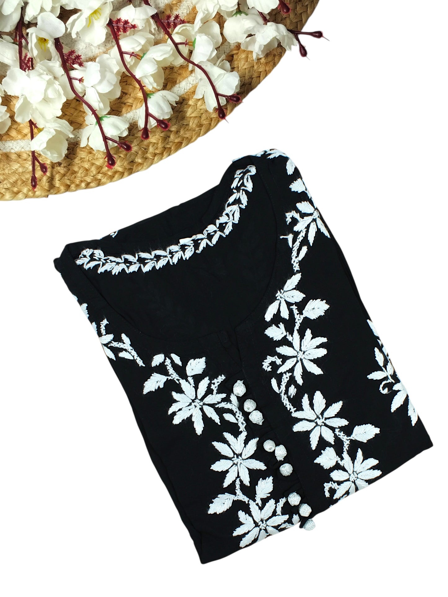 ELIZA BLACK MODAL LONG KURTA