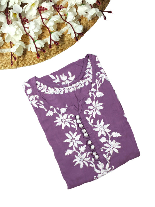 ELIZA MAUVE MODAL LONG KURTA