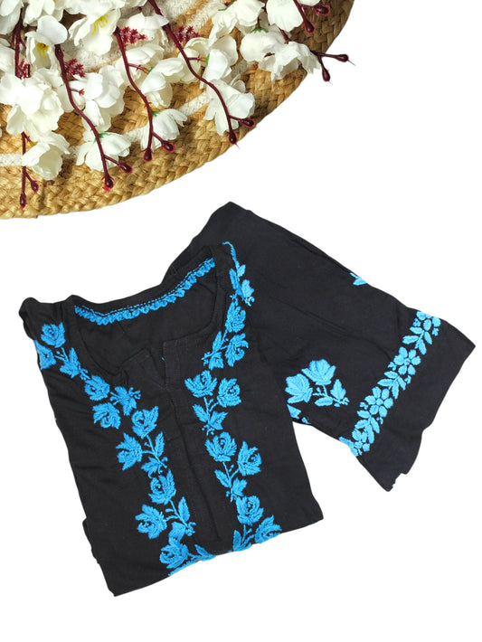 HERA BLACK & BLUE MODAL PREMIUM KURTA SET