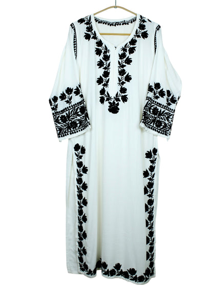 HERA WHITE & BLACK MODAL PREMIUM KURTA SET