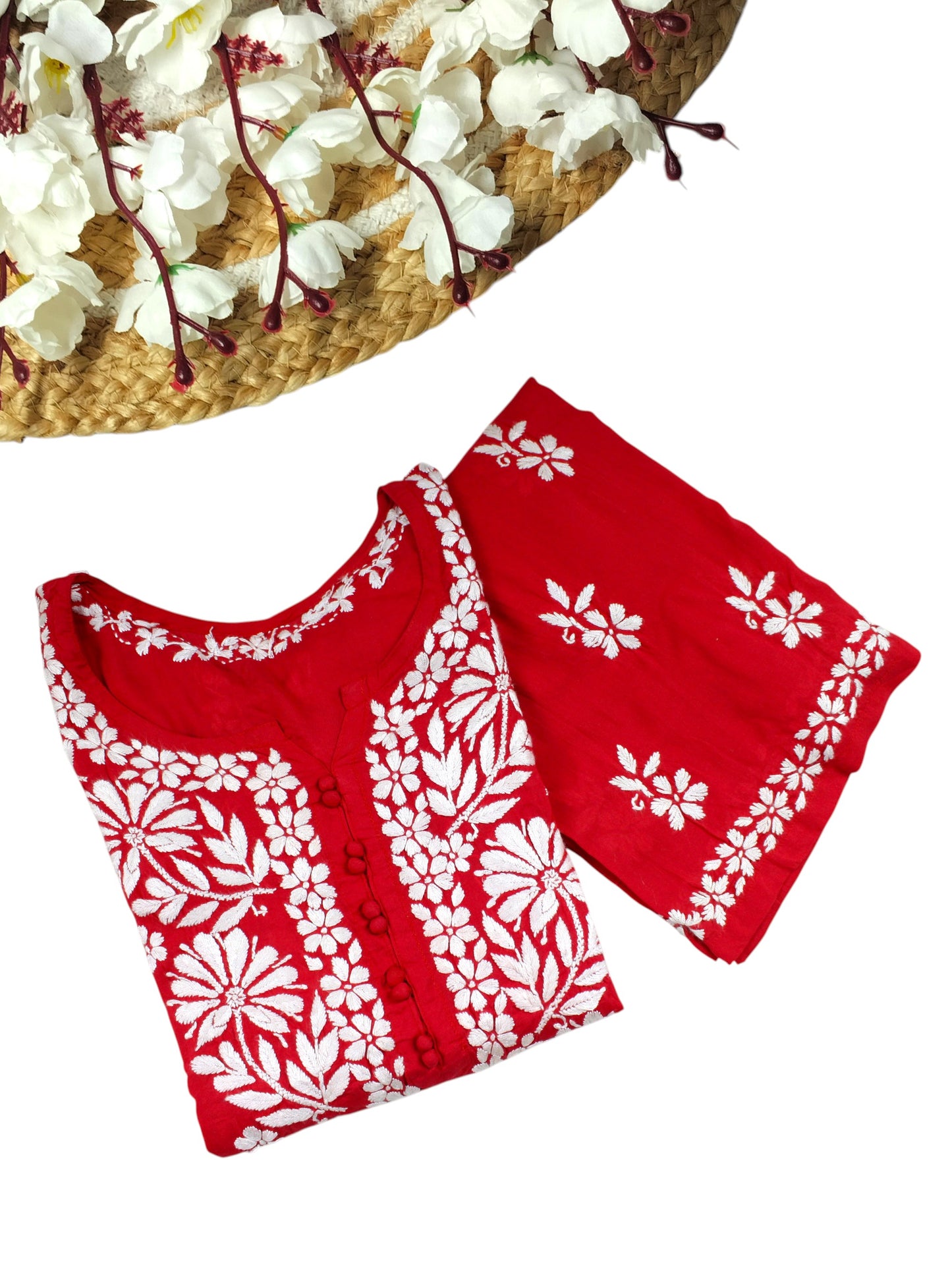 AABROO RED MODAL KURTA SET