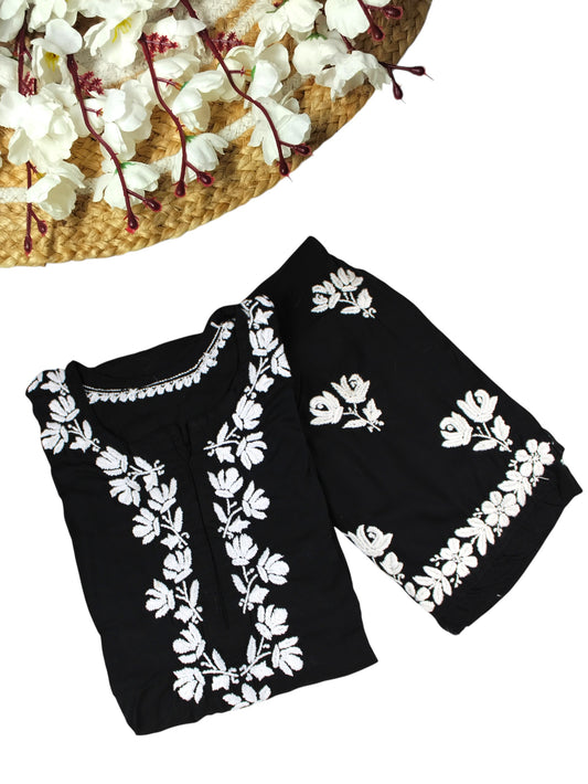 HERA BLACK & WHITE MODAL PREMIUM KURTA SET