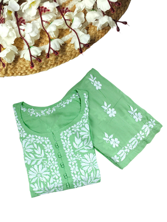 AABROO MINT GREEN MODAL KURTA SET