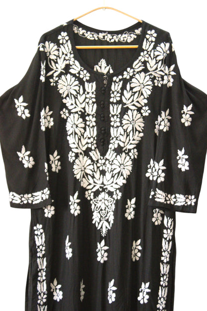 AABROO BLACK MODAL KURTA SET