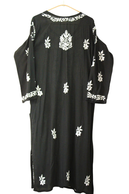 AABROO BLACK MODAL KURTA SET